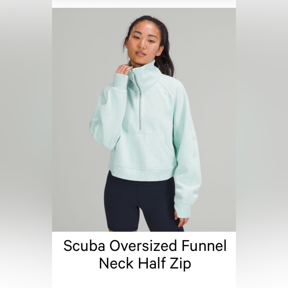 lululemon athletica Scuba Oversized Funnel Neck Half Zip - Mint